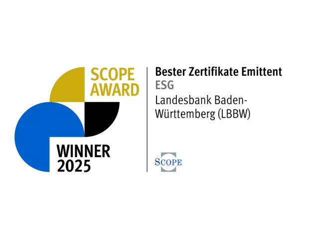 Scope-Award 2024 LBBW erneut Bester Zertifikate Emittent ESG