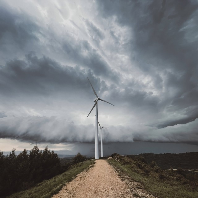Windenergie Wolke Dunkelflaute