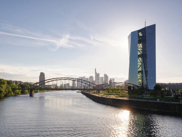 Das Gebäude der Europäischen Zentralbank (EZB) in Frankfurt am Main
