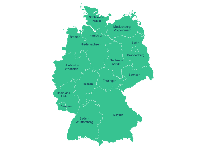 Öffentliche Hand Deutschlandkarte alle Regionen