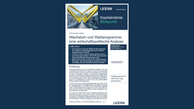 Cover Blickpunkt Wahlprogramme Bundestagswahl 2025