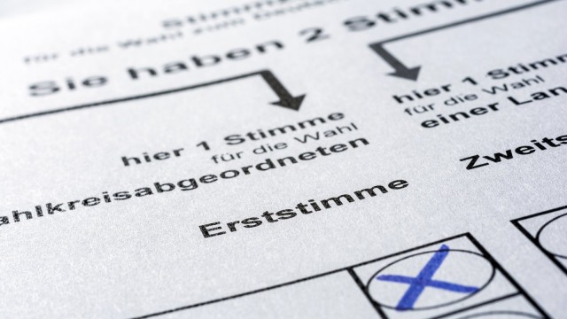 Ballot paper for the Bundestag election