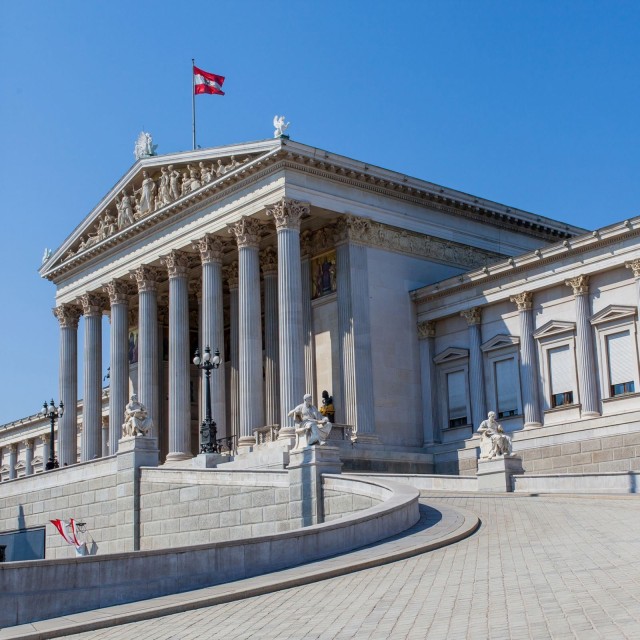 Österreich Wien Nationalrat Parlamentsgebäude